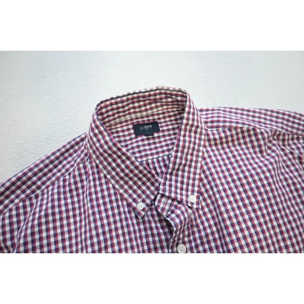 J Crew Dress Shirt Classic Fit Casual Plaid Button‎ Up Long Sleeve Mens XL